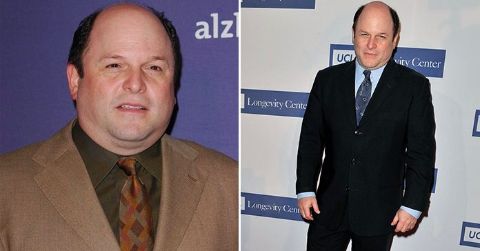 A before and after weight-loss picture of Jason Alexander.